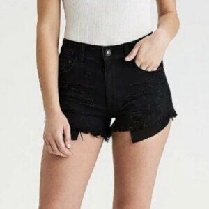 American Eagle Outfitters Black Jean Shorts Hi-Rise Festival